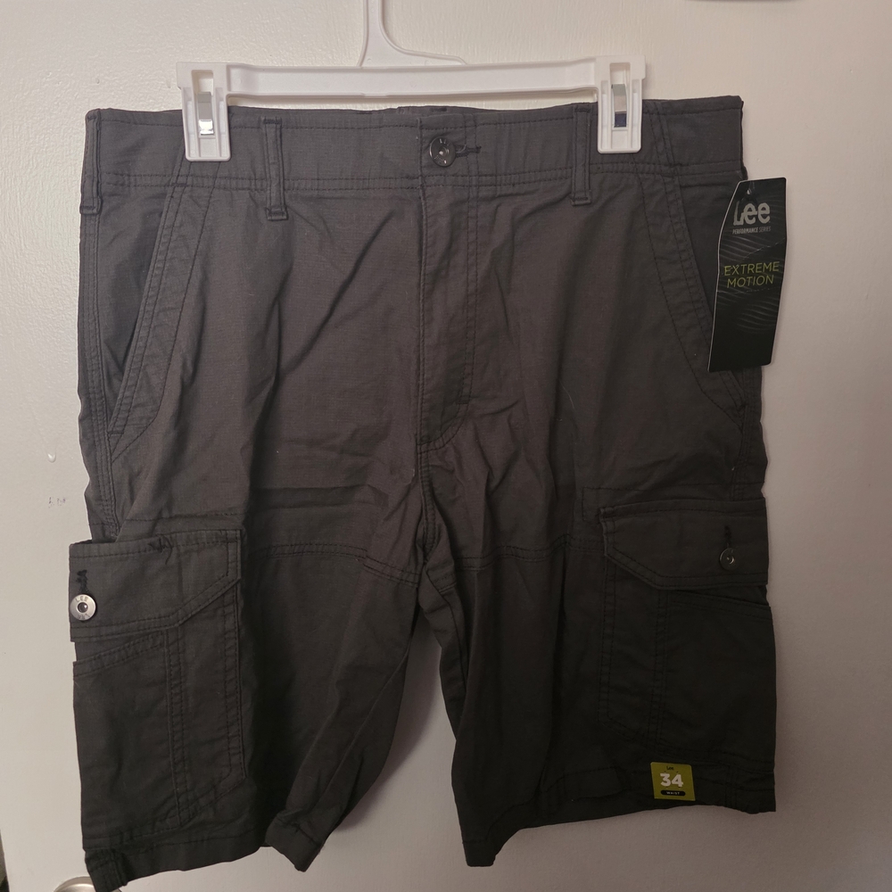 Lee Men’s Black Cargo Shorts - 34